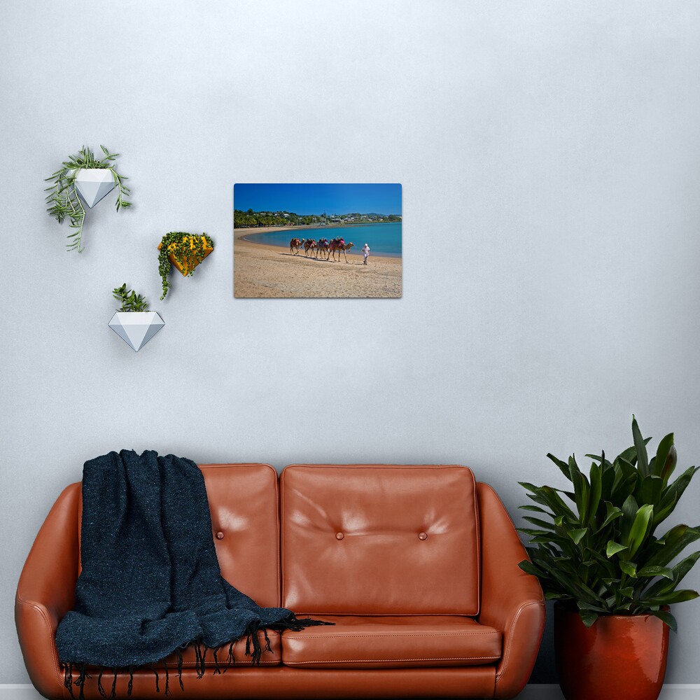 Camel Train Metal Print