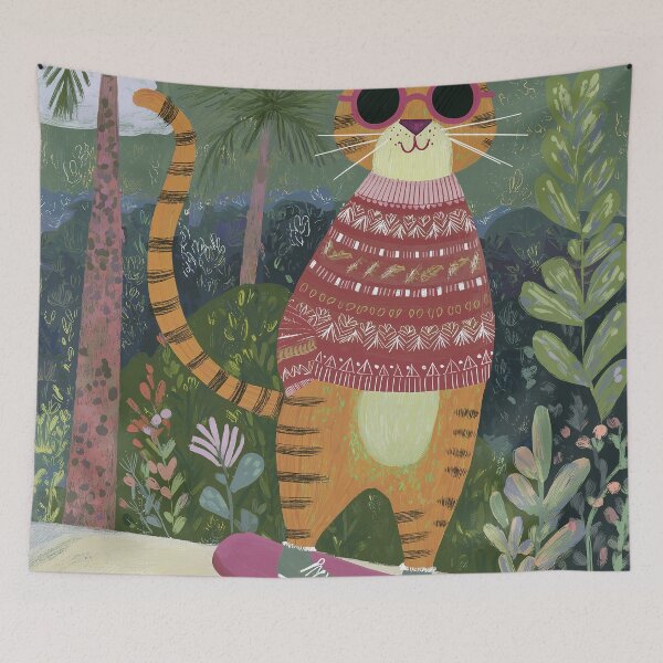Item preview, Tiger’s Tropical Skate Adventure designed and sold by Venon28.