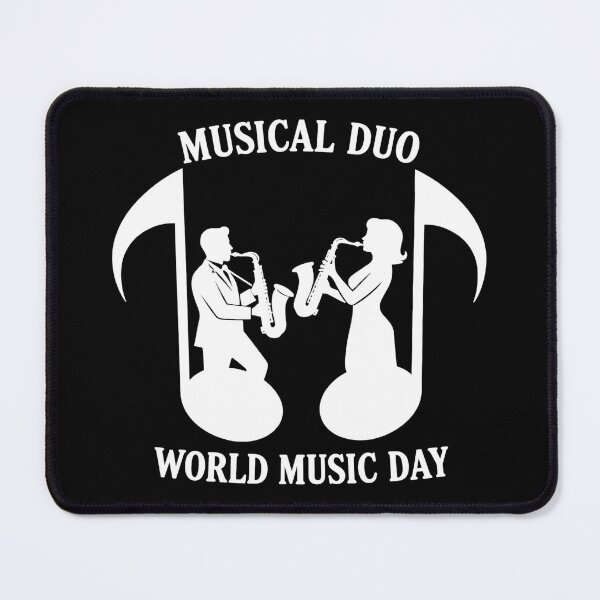 Item preview, Musical Duo – Saxophone Rhythm World Music Day designed and sold by Art-Arcade6.