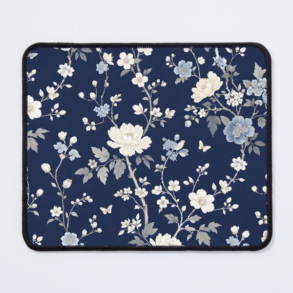 Item preview, Midnight Blue Chinoiserie Floral Pattern – Elegant Vintage Botanical Design designed and sold by Hashola Designs.