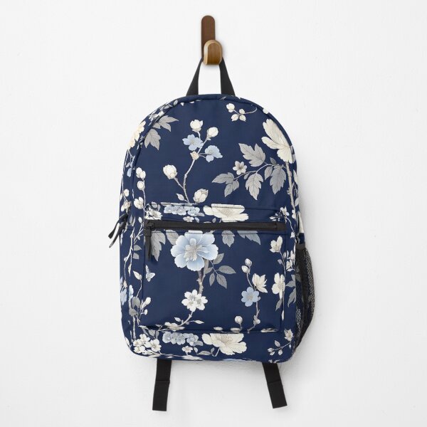 Item preview, Midnight Blue Chinoiserie Floral Pattern – Elegant Vintage Botanical Design designed and sold by Hashola Designs.