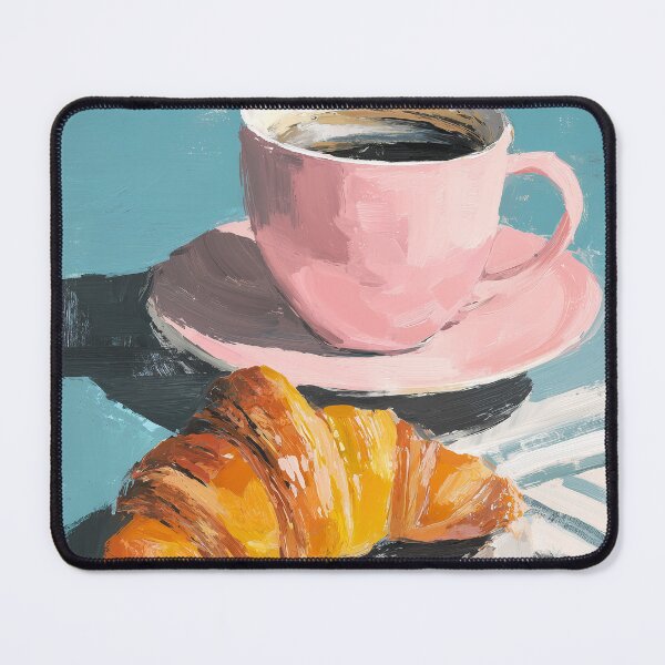 Item preview, Morning Bliss with Croissant & Coffee Cup designed and sold by Venon28.