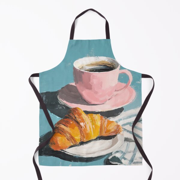 Item preview, Morning Bliss with Croissant & Coffee Cup designed and sold by Venon28.