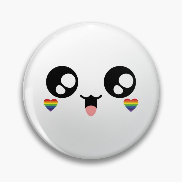 Item preview, Cute kawaii happy rainbow heart cheeks face designed and sold by BlushyPrint.