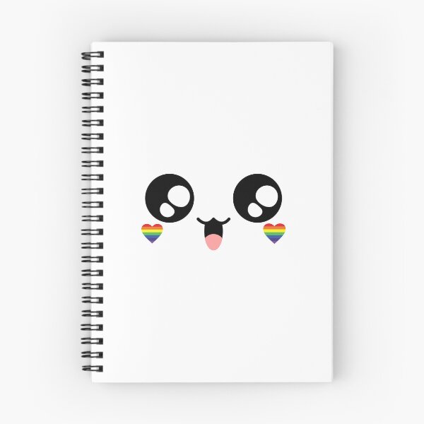Item preview, Cute kawaii happy rainbow heart cheeks face designed and sold by BlushyPrint.