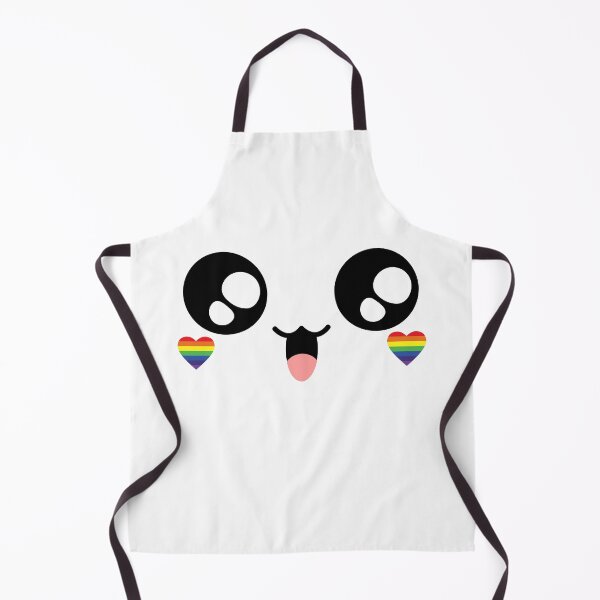 Item preview, Cute kawaii happy rainbow heart cheeks face designed and sold by BlushyPrint.