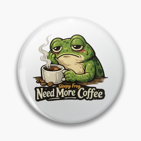 Item preview, Sleepy Frog Needs More Coffee designed and sold by FroggyOnly.