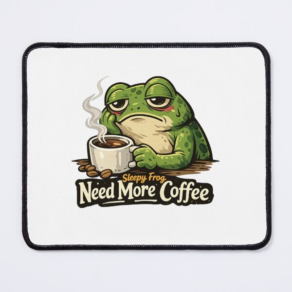Item preview, Sleepy Frog Needs More Coffee designed and sold by FroggyOnly.