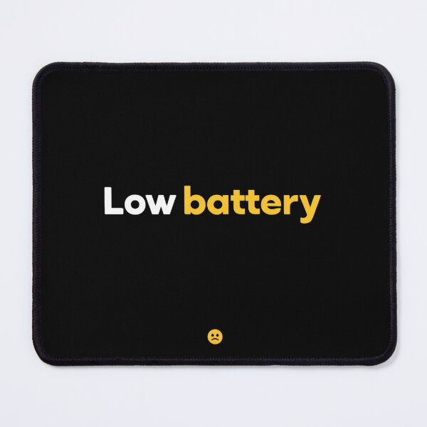 Item preview, Low Battery Sad Face | Funny Phone Warning Art Design designed and sold by StickerHavenn.
