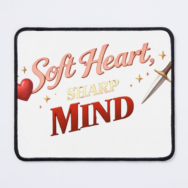 Item preview, Soft Heart Sharp Mind Feminine Empowerment Quote designed and sold by JagrDesigns.