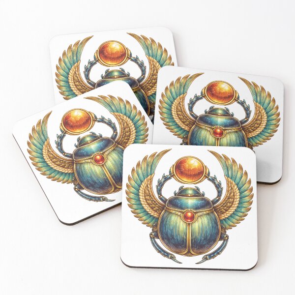 Item preview, Golden Winged Scarab – Ancient Egyptian Sacred Beetle Graphic designed and sold by FatmaElhofy.