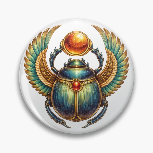 Item preview, Golden Winged Scarab – Ancient Egyptian Sacred Beetle Graphic designed and sold by FatmaElhofy.