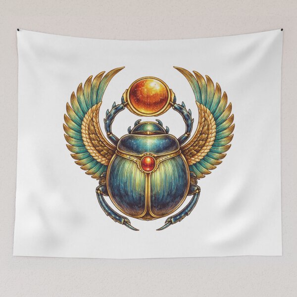 Item preview, Golden Winged Scarab – Ancient Egyptian Sacred Beetle Graphic designed and sold by FatmaElhofy.