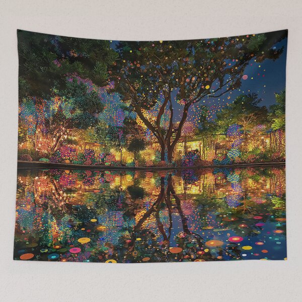 Item preview, Cozy and Colorful Tropical Night designed and sold by Neika Shimm Designs.