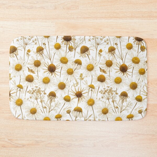 Item preview, Rustic Chamomile Harvest: Seamless Botanical Pattern of Fresh and Dried Flowers designed and sold by VibranPalette.