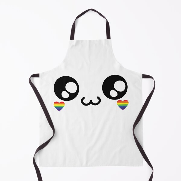 Item preview, Cute kawaii owo rainbow heart cheeks face designed and sold by BlushyPrint.