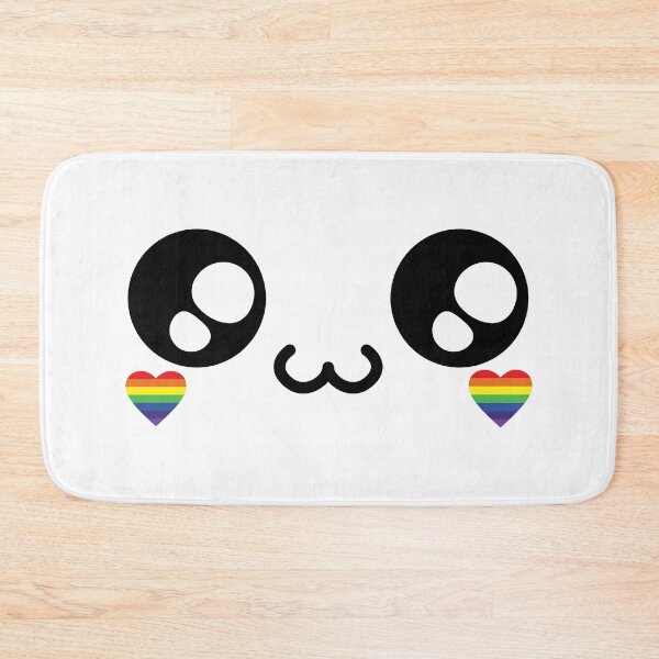 Item preview, Cute kawaii owo rainbow heart cheeks face designed and sold by BlushyPrint.