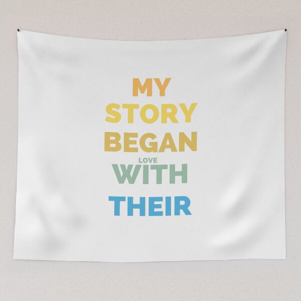 Item preview, My Story Began With Their Love | Minimalist Romantic Typography Design  designed and sold by Dzblack.