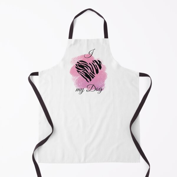 Item preview, I Love my Dog Zebra Print Heart with Pink Background designed and sold by jeweleddesigns.