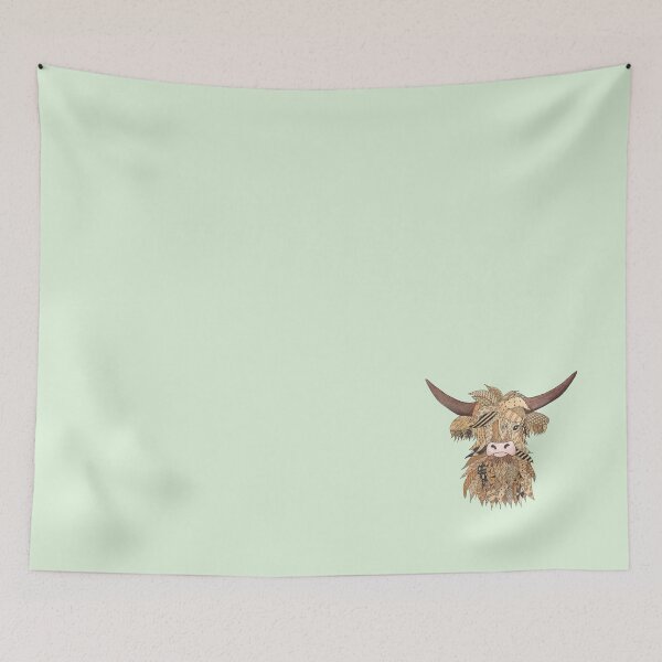 Item preview, Highland Cow Illustration | Doodle-Dusted Highland Cow designed and sold by WhiskyArt.