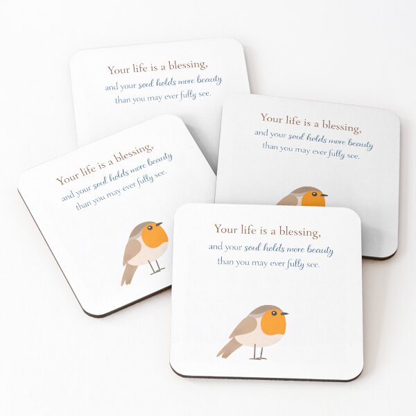 Item preview, Your Life Is a Blessing Robin Print, Inspirational Bird Wall Art, Nursery Quote Decor designed and sold by LoveNurseries.