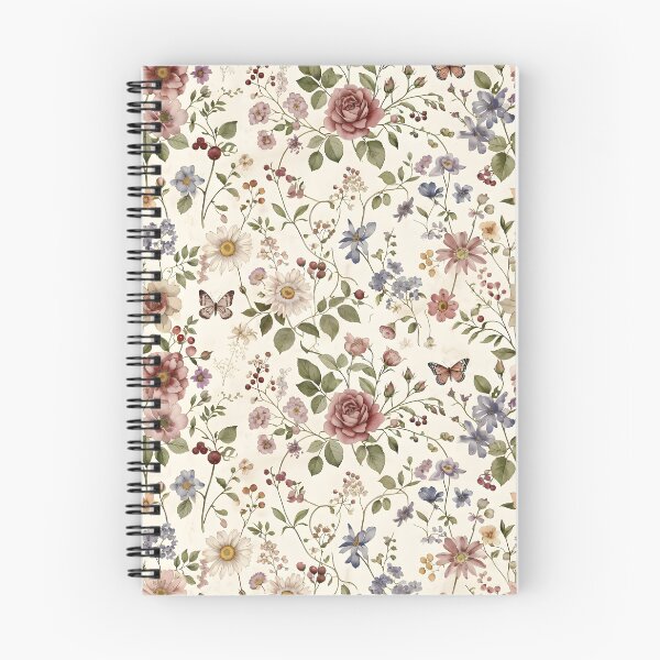 Item preview, Vintage Wildflower Garden Pattern – Romantic Cottagecore Floral Design designed and sold by Hashola Designs.