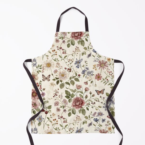 Item preview, Vintage Wildflower Garden Pattern – Romantic Cottagecore Floral Design designed and sold by Hashola Designs.