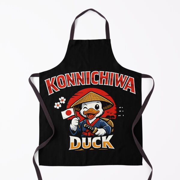 Item preview, Konnichiwa Duck Cute Japanese Duck Travel Design Funny Cartoon Duck designed and sold by TeeTimeTreasure.