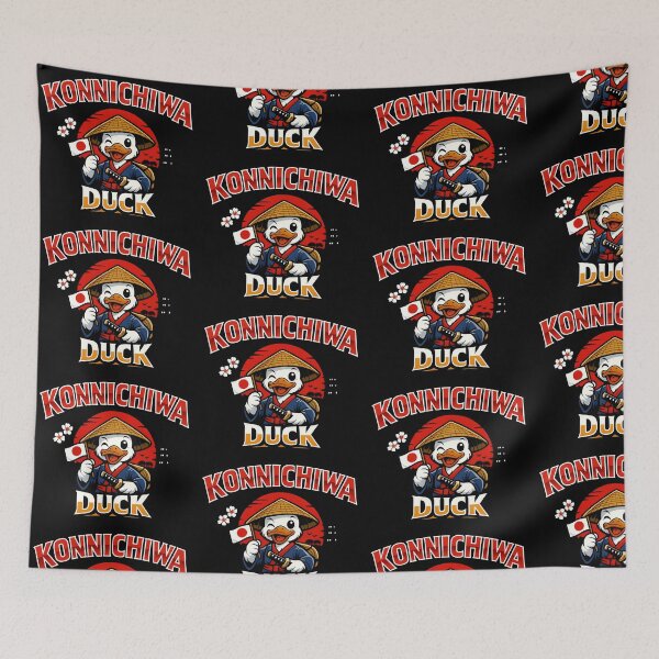 Item preview, Konnichiwa Duck Cute Japanese Duck Travel Design Funny Cartoon Duck designed and sold by TeeTimeTreasure.