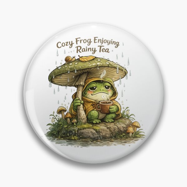 Item preview, Cozy Frog Enjoying Rainy Tea designed and sold by FroggyOnly.