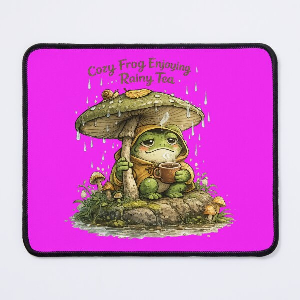 Item preview, Cozy Frog Enjoying Rainy Tea designed and sold by FroggyOnly.