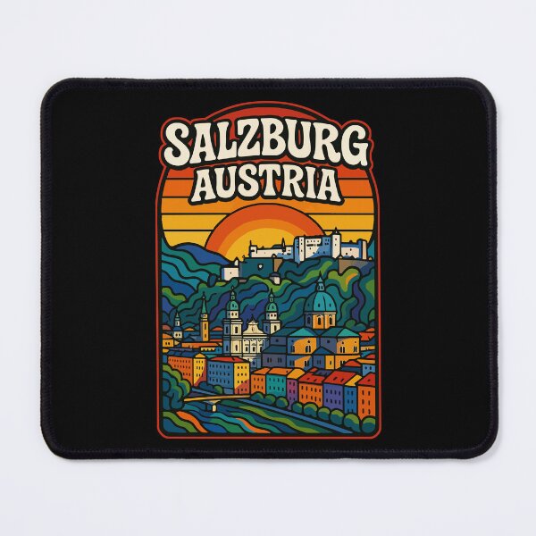Item preview, Salzburg Austria Retro Trippy Travel designed and sold by TomFrontierArt.