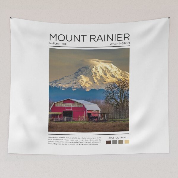 Item preview, Mount Rainier National Park - Washington designed and sold by StudioRedKoala.