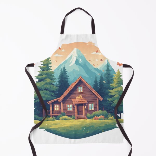 Item preview, Cozy Cabin in Mountain Forest designed and sold by sanorastyle.