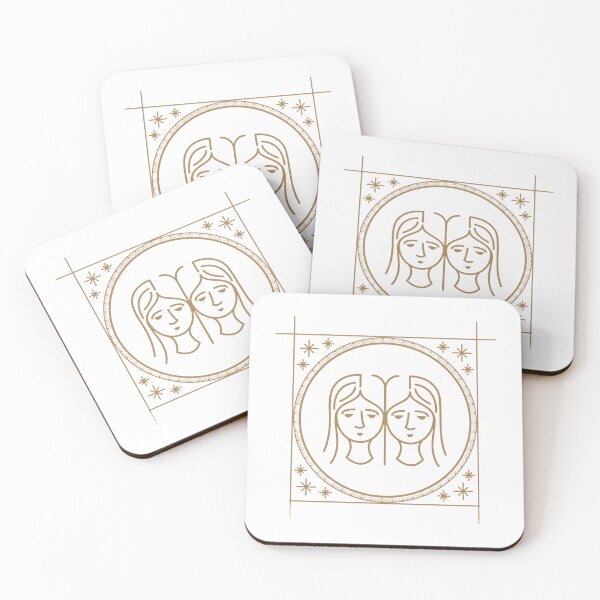 Item preview, Gemini Zodiac Sign Gold & Black Celestial Design — Luxury Twin Astrology Art designed and sold by Artsy Corner.