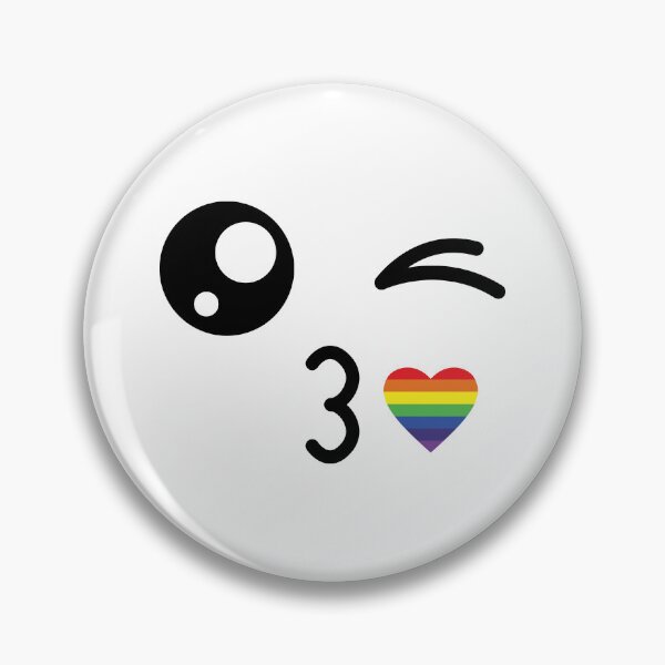 Item preview, Cute kawaii winky rainbow kiss face designed and sold by BlushyPrint.