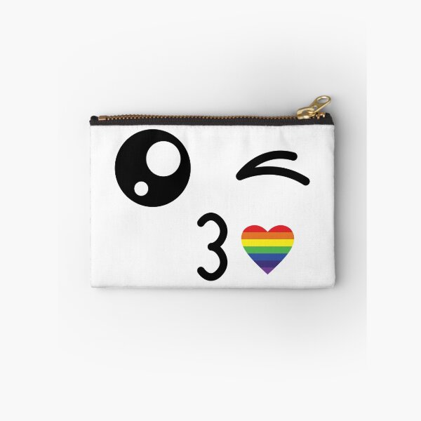 Item preview, Cute kawaii winky rainbow kiss face designed and sold by BlushyPrint.