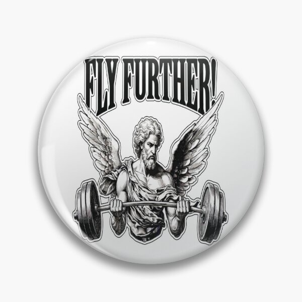 Item preview, Fly Further - Greek Statue Aesthetic Muscle Angel designed and sold by Forge Mind.