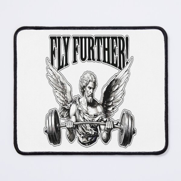 Item preview, Fly Further - Greek Statue Aesthetic Muscle Angel designed and sold by Forge Mind.