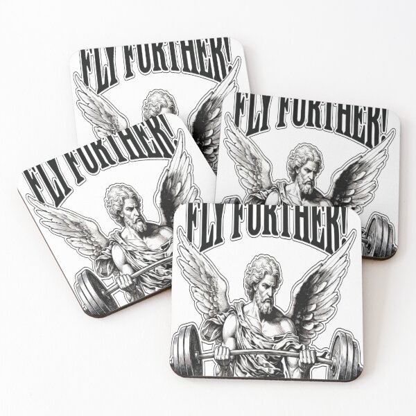 Item preview, Fly Further - Greek Statue Aesthetic Muscle Angel designed and sold by Forge Mind.