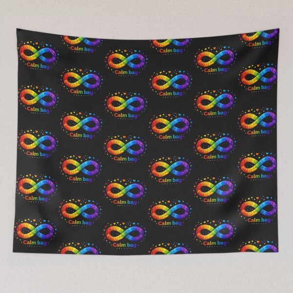 Aperçu de l'œuvre Logo du puzzle infini pour l'autisme « Calm Bag » créée et vendue par SaturnMission.