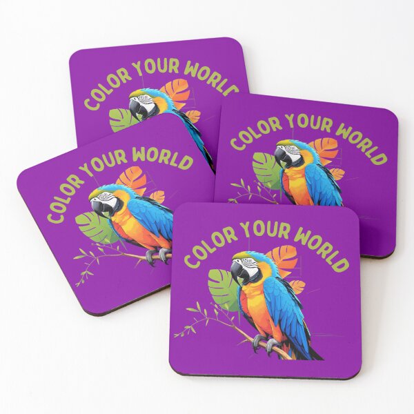Item preview, Color Your World – Vibrant Macaw Tropical Bird, Exotic Parrot Illustration, Bold Colorful Jungle Art T-Shirt designed and sold by Max Store.