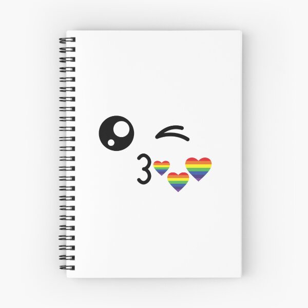 Item preview, Cute kawaii winky rainbow kisses face designed and sold by BlushyPrint.