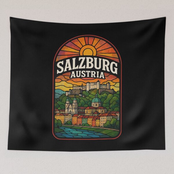 Item preview, Salzburg Austria Europe Stained Glass Travel designed and sold by TomFrontierArt.
