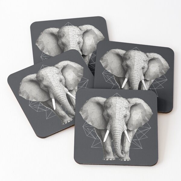 Item preview, Geometric Elephant – Modern Animal Art designed and sold by Tklezardesigns.