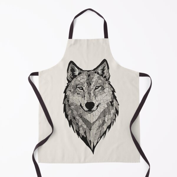 Item preview, Monochrome Geometric Wolf – Modern Animal Art designed and sold by Tklezardesigns.