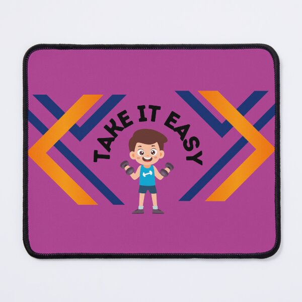 Item preview, Take It Easy Cute Gym Design -Fun Fitness Cartoon Workout Art designed and sold by Palette-Vibes.