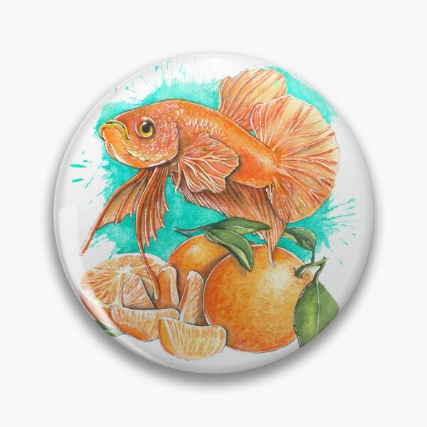 Item preview, Mandarin Betta - Watercolor Painting designed and sold by The Art of Victoria Pfeiffer.