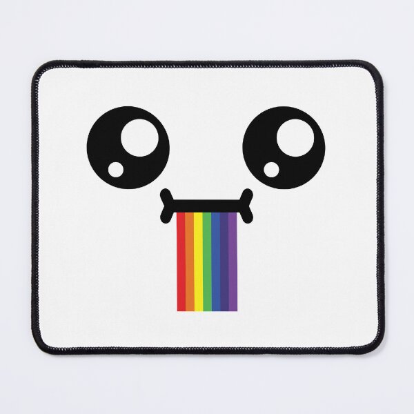 Item preview, Cute kawaii confused drooling rainbow face designed and sold by BlushyPrint.