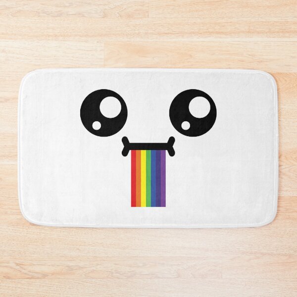 Item preview, Cute kawaii confused drooling rainbow face designed and sold by BlushyPrint.
